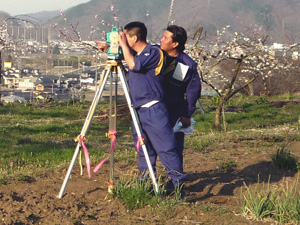 トータルステーションによる測量